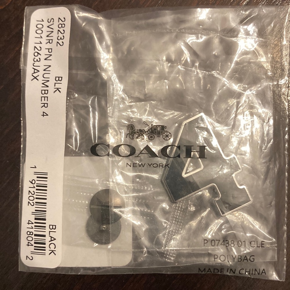 Coach “4” pin